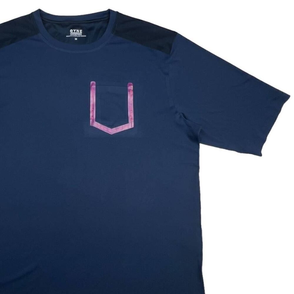 New Dyne Men US M Navy Blue T-Shirt Relaxed Fit Activewear - Picture 3 of 9